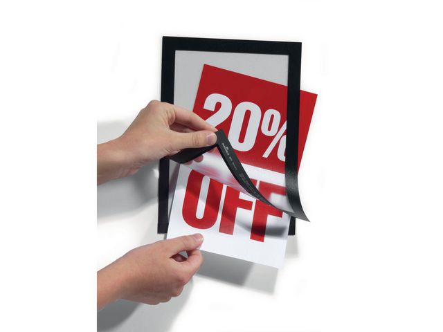 Magnetram självh.DURAFRAME A5 svart 2/fp